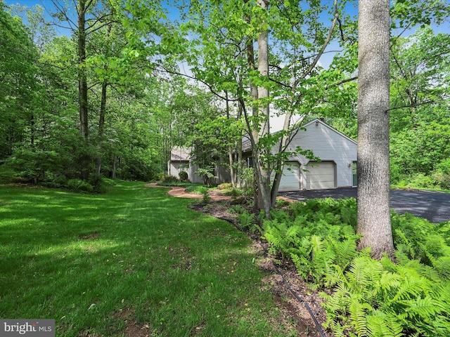 320 N Ridge Rd, Reinholds, PA 17569 - view of green lawn with driveway and a garage