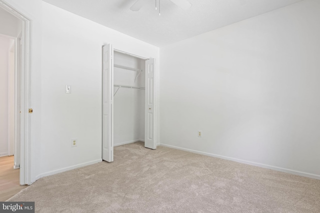 31 Beagle Run Unit 88, Nottingham, MD 21236 - unfurnished bedroom featuring light carpet, a closet, baseboards, and ceiling fan
