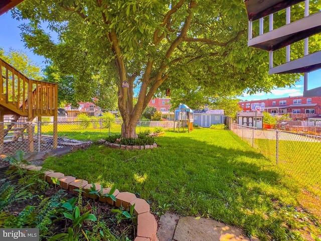 12419 Balston Rd, Philadelphia, PA 19154 - view of yard featuring a playground and stairway