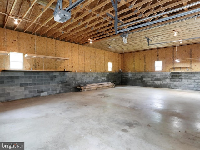 12417 Mount Savage Rd, Mount Savage, MD 21545 - garage with a garage door opener and concrete block wall