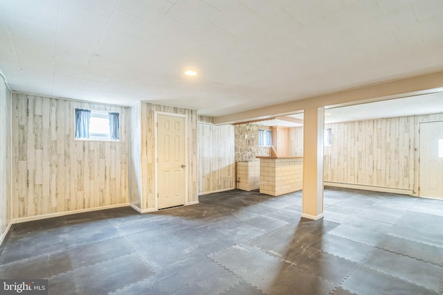1143 Villanova Ave, Swarthmore, PA 19081 - below grade area featuring wooden walls and baseboards