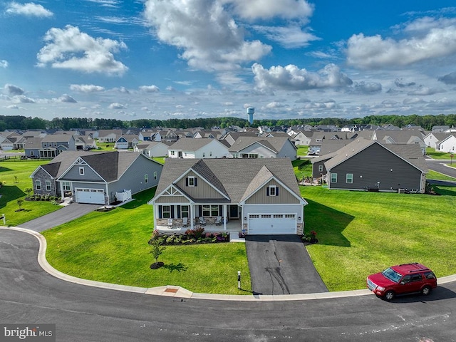 aerial view of residential area
