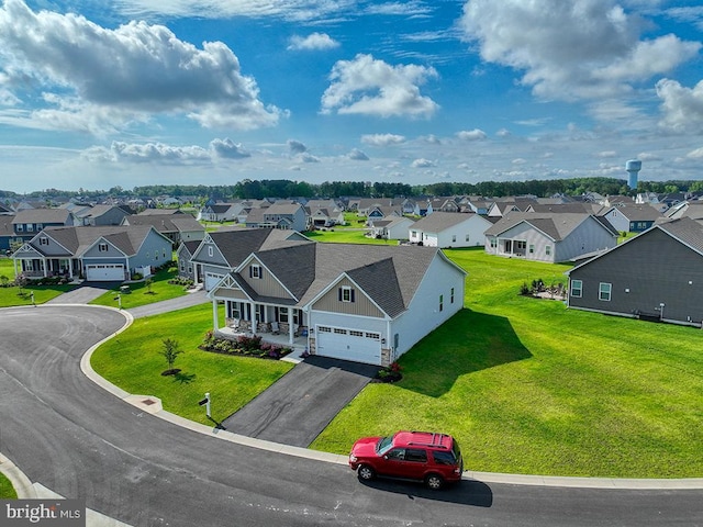 aerial perspective of suburban area