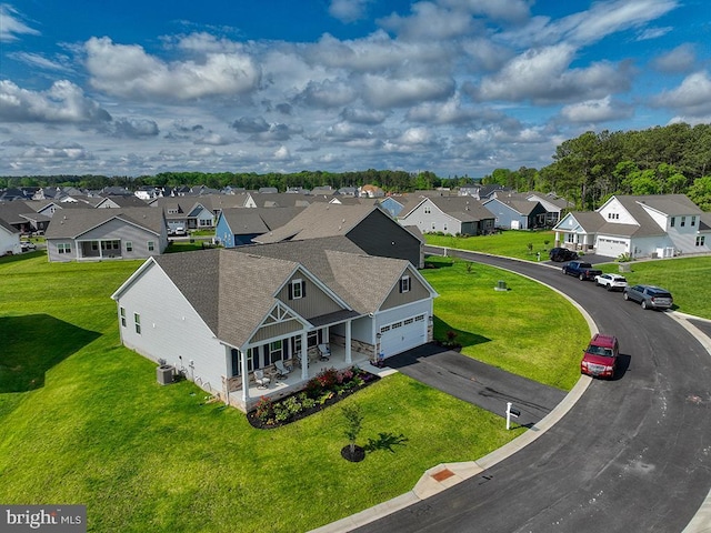 aerial view of residential area