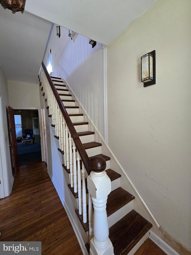 26689 Mariners Rd, Crisfield, MD 21817 - stairway with wood finished floors and baseboards