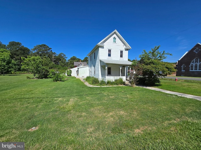 26689 Mariners Rd, Crisfield, MD 21817 - view of front of property with a porch and a front yard