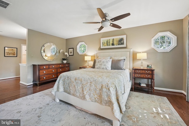 8346 Argent Cir, Fairfax Station, VA 22039 - bedroom featuring wood finished floors, baseboards, and a ceiling fan