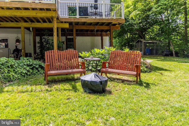 6300 Mallard Ln, Lothian, MD 20711 - view of grassy yard featuring a deck