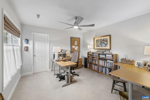 3080 Morewood Ln, Charlottesville, VA 22901 - carpeted office space featuring ceiling fan and baseboards