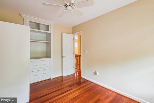 8 Ashford Ct, Annapolis, MD 21403 - unfurnished bedroom with wood finished floors, baseboards, and a ceiling fan