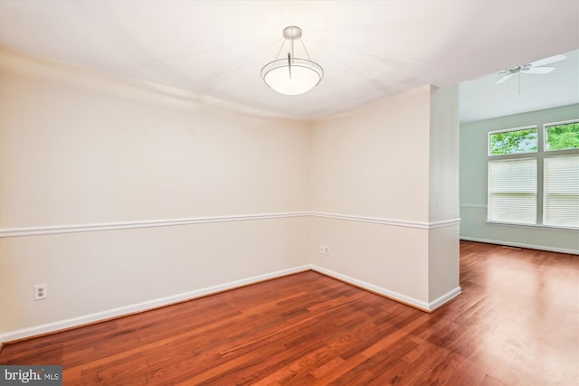 8 Ashford Ct, Annapolis, MD 21403 - unfurnished room featuring baseboards, wood finished floors, and a ceiling fan