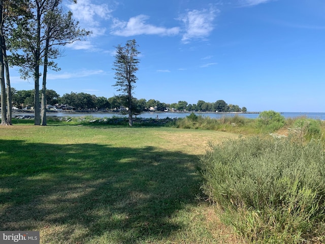 5235 Al Jones Dr, Shady Side, MD 20764 - view of green lawn featuring a water view