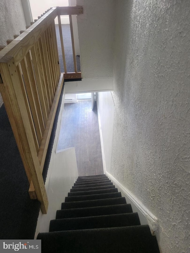 2860 N Palethorp St, Philadelphia, PA 19133 - stairway featuring a textured wall