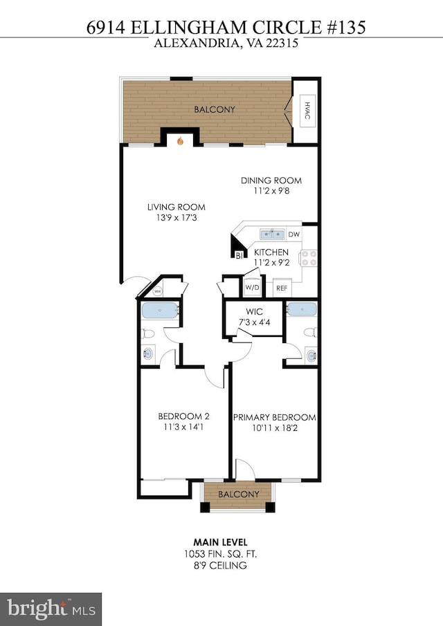 6914 Ellingham Cir Unit C, Alexandria, VA 22315 - view of property floor plan