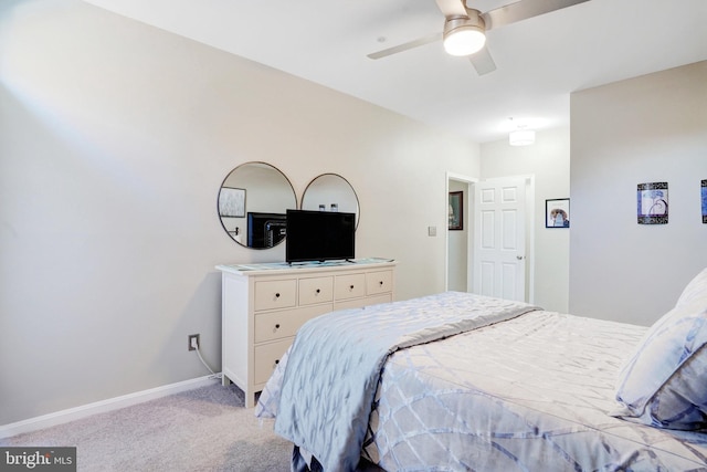 6914 Ellingham Cir Unit C, Alexandria, VA 22315 - bedroom with light carpet and a ceiling fan