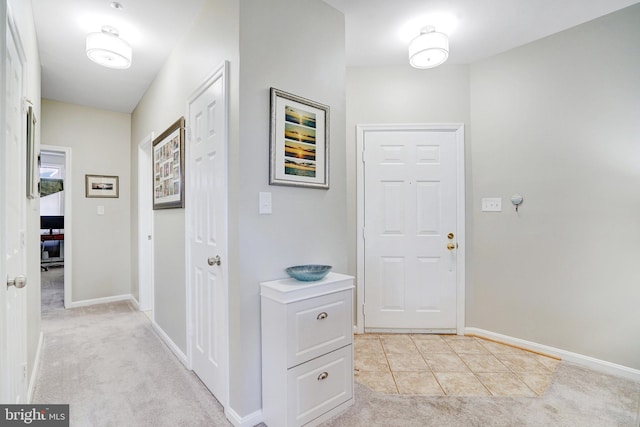 6914 Ellingham Cir Unit C, Alexandria, VA 22315 - corridor with light carpet and light tile patterned floors