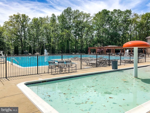 6914 Ellingham Cir Unit C, Alexandria, VA 22315 - community pool with a gazebo and view of scattered trees
