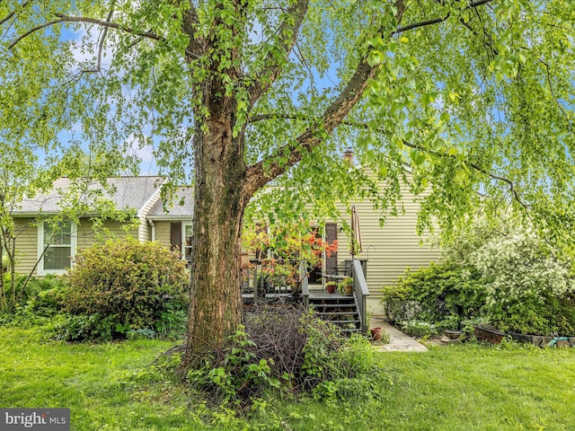 4310 Zircon Rd, Middletown, MD 21769 - obstructed view of property with a deck and a front yard