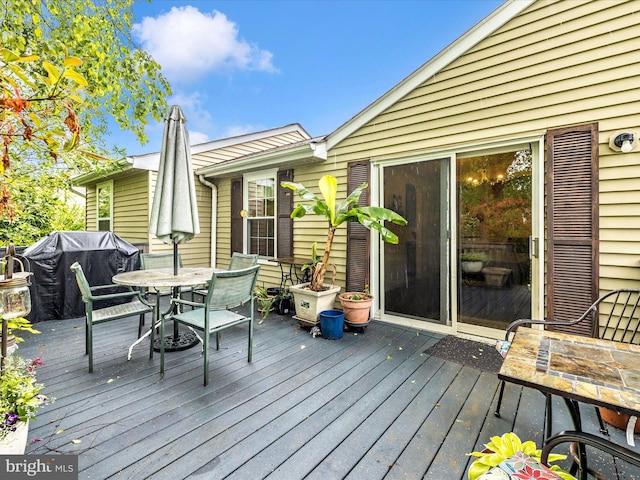 4310 Zircon Rd, Middletown, MD 21769 - wooden deck with outdoor dining space