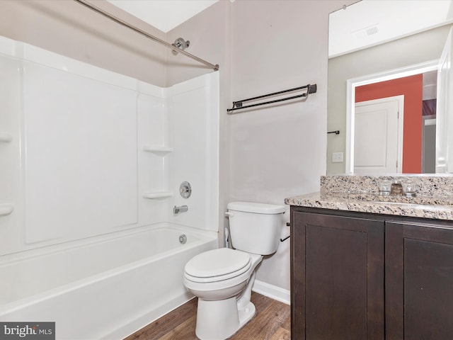 11044 Cross Fields Dr, Waynesboro, PA 17268 - full bathroom with wood finished floors, vanity, and bathtub / shower combination