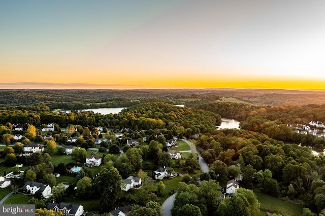 201 Ivystone Dr, Downingtown, PA 19335 - drone / aerial view of a nearby body of water and a heavily wooded area