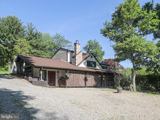 5607 Meridian Rd, Gibsonia, PA 15044 - view of front of property featuring a chimney and a shingled roof