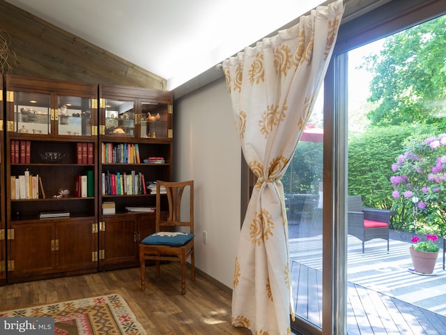 5607 Meridian Rd, Gibsonia, PA 15044 - living area with vaulted ceiling and wood finished floors