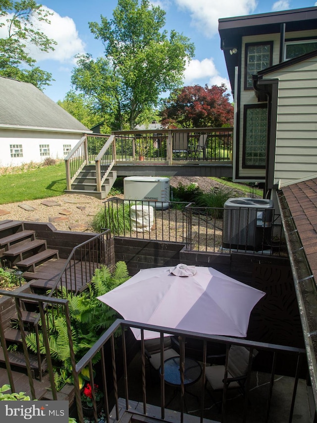 5607 Meridian Rd, Gibsonia, PA 15044 - view of patio / terrace featuring stairs and outdoor dining area