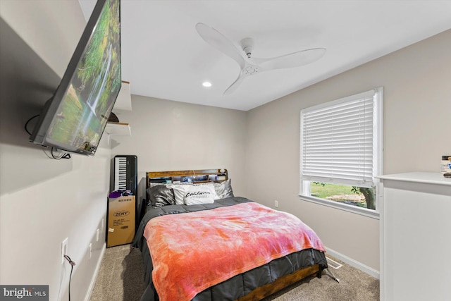 34602 Roxana Rd, Frankford, DE 19945 - carpeted bedroom with baseboards, recessed lighting, and ceiling fan