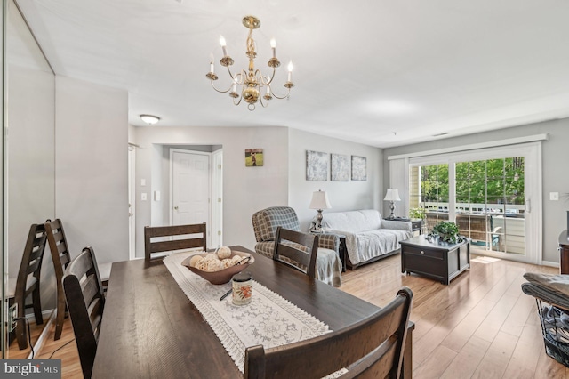 1402 Bonnett Pl Unit 131, Bel Air, MD 21015 - dining space featuring a chandelier and light wood-type flooring