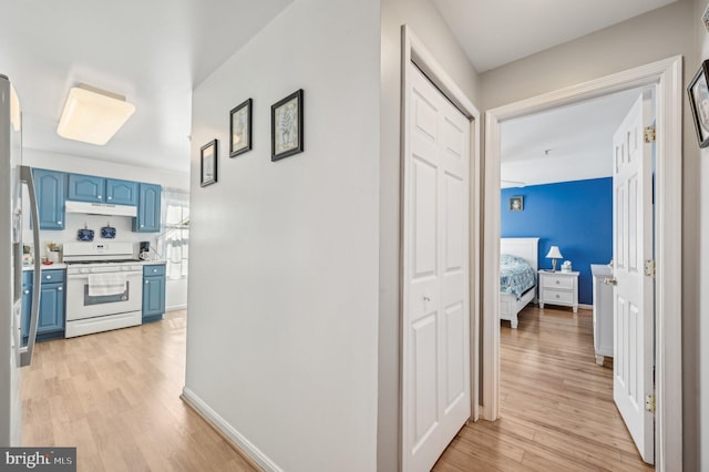 1402 Bonnett Pl Unit 131, Bel Air, MD 21015 - corridor with light wood-type flooring and baseboards