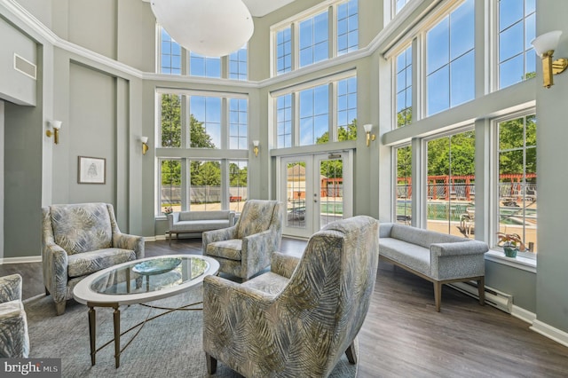 1402 Bonnett Pl Unit 131, Bel Air, MD 21015 - sunroom featuring french doors