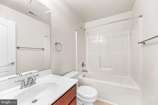 26635 Del Ibera Ct, Mechanicsville, MD 20659 - full bath with toilet, vanity, washtub / shower combination, and tile patterned flooring