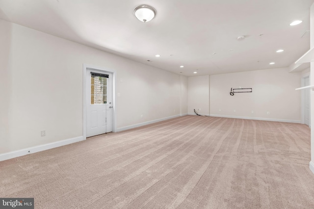 26635 Del Ibera Ct, Mechanicsville, MD 20659 - unfurnished room with light carpet, recessed lighting, and baseboards