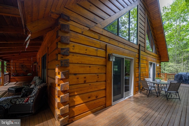 532 Pine Grove Rd, Lonaconing, MD 21539 - deck featuring grilling area and outdoor dining space