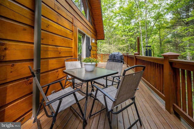 532 Pine Grove Rd, Lonaconing, MD 21539 - wooden terrace featuring outdoor dining space and grilling area