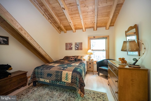 532 Pine Grove Rd, Lonaconing, MD 21539 - bedroom with wooden ceiling with exposed beams and wood finished floors