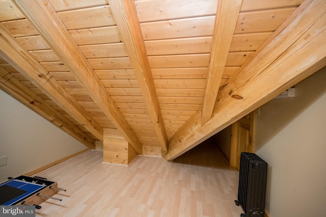 532 Pine Grove Rd, Lonaconing, MD 21539 - detailed view of radiator heating unit and wood finished floors