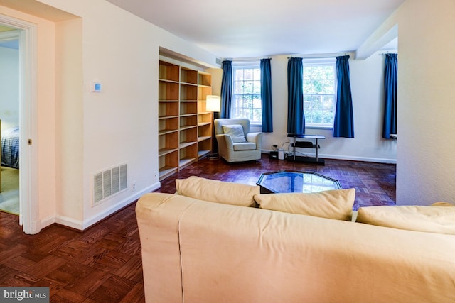 living room with baseboards
