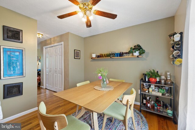 104 Braeburn Dr, Winchester, VA 22601 - dining space with a ceiling fan, wood finished floors, and baseboards