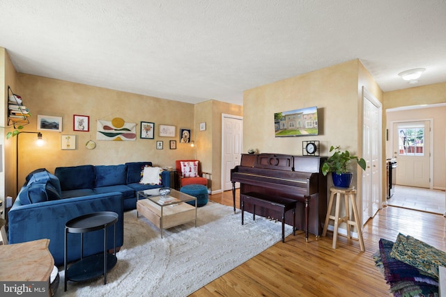 104 Braeburn Dr, Winchester, VA 22601 - living area with wood finished floors and a textured ceiling