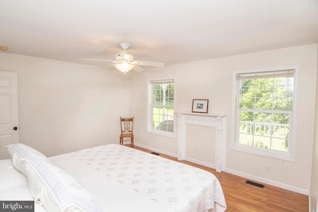 3516 Prospect Road, St, MD 21154 - bedroom featuring light wood finished floors, baseboards, and ceiling fan