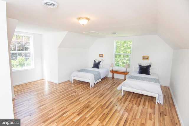 3516 Prospect Road, St, MD 21154 - bedroom featuring light wood finished floors, vaulted ceiling, and baseboards
