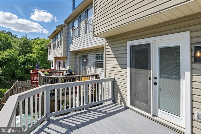 6019 Surrey Square Ln, District Heights, MD 20747 - view of wooden deck