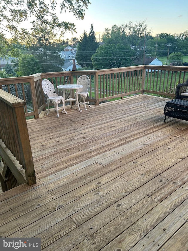 view of wooden terrace