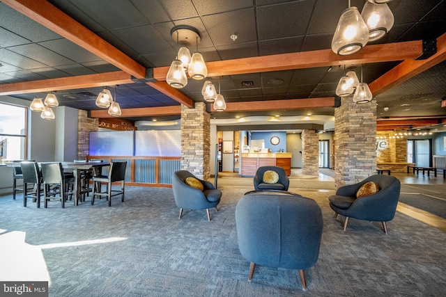 290 Marsh Hill Rd Unit 407F, Mc Henry, MD 21541 - common area with beam ceiling