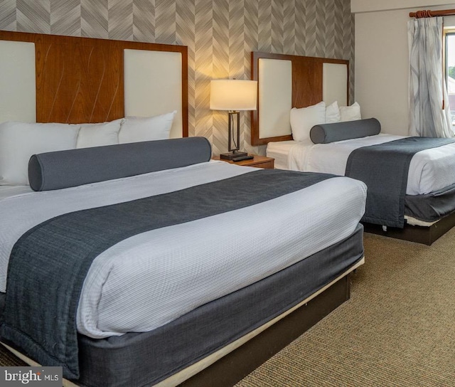 290 Marsh Hill Rd Unit 407F, Mc Henry, MD 21541 - carpeted bedroom featuring wallpapered walls