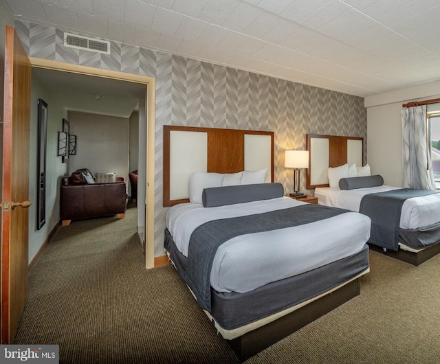 290 Marsh Hill Rd Unit 407F, Mc Henry, MD 21541 - carpeted bedroom with wallpapered walls and baseboards