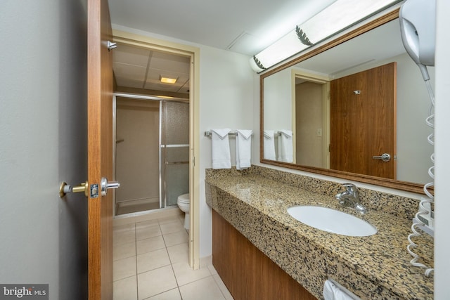290 Marsh Hill Rd Unit 407F, Mc Henry, MD 21541 - bathroom with toilet, tile patterned floors, a shower stall, and vanity