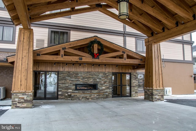 290 Marsh Hill Rd Unit 407F, Mc Henry, MD 21541 - view of patio / terrace with french doors and central air condition unit